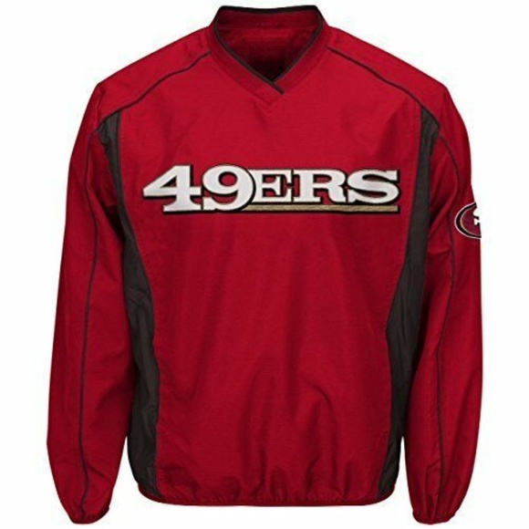 Nfl 49ers Lightweight Pullover Jacket 